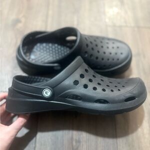 Joybees Clogs Womens 10 Black Slip On Comfort Garden Shoes